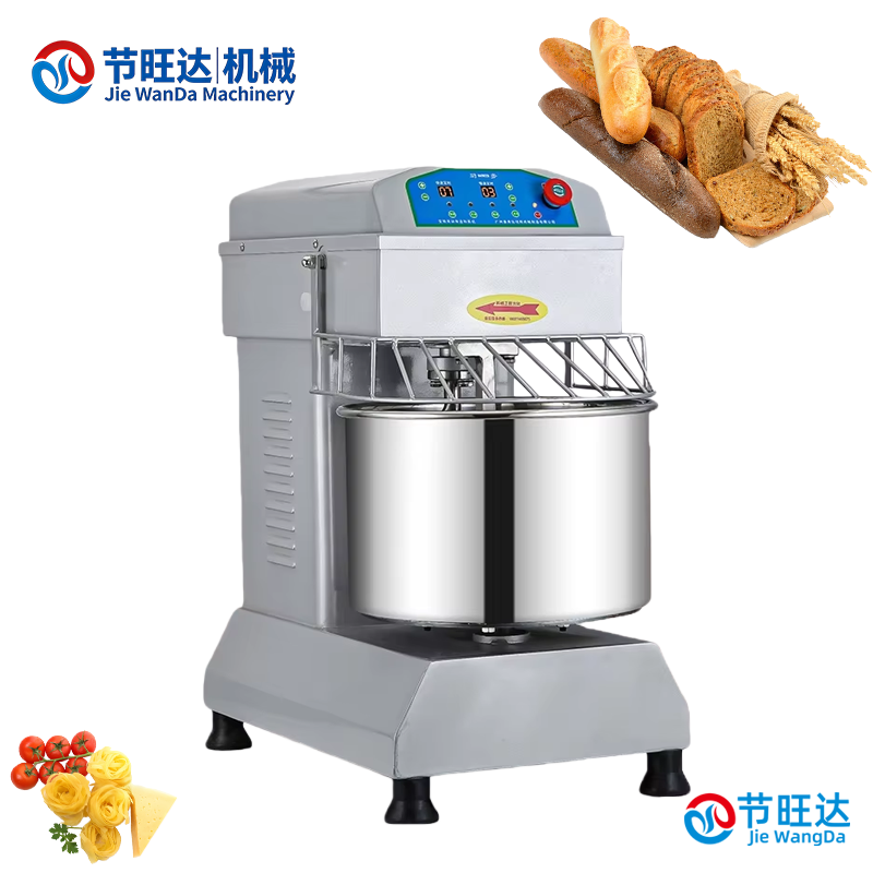 New Commercial Dough Mixer Frequency Conversion Silent Dual Action Speed Multifunctional Bakery Capacity Flour Mill